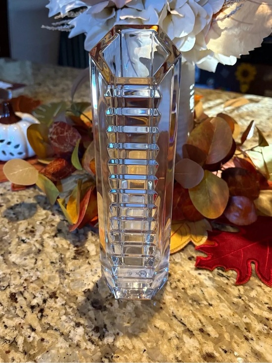 Other - Clear Crystal Hexagonal Decorative Vase - Clear